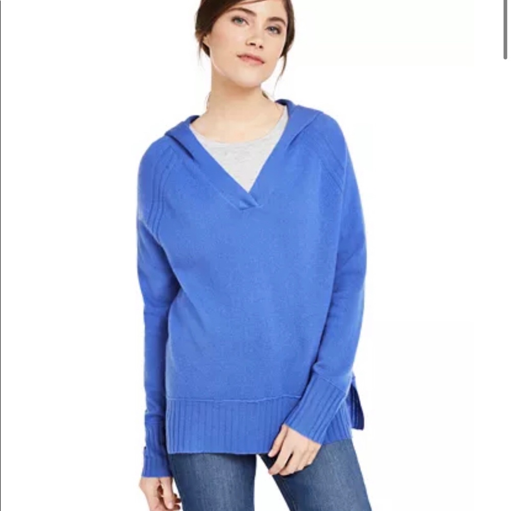 Charter Club Luxury Cashmere Hooded Pullover